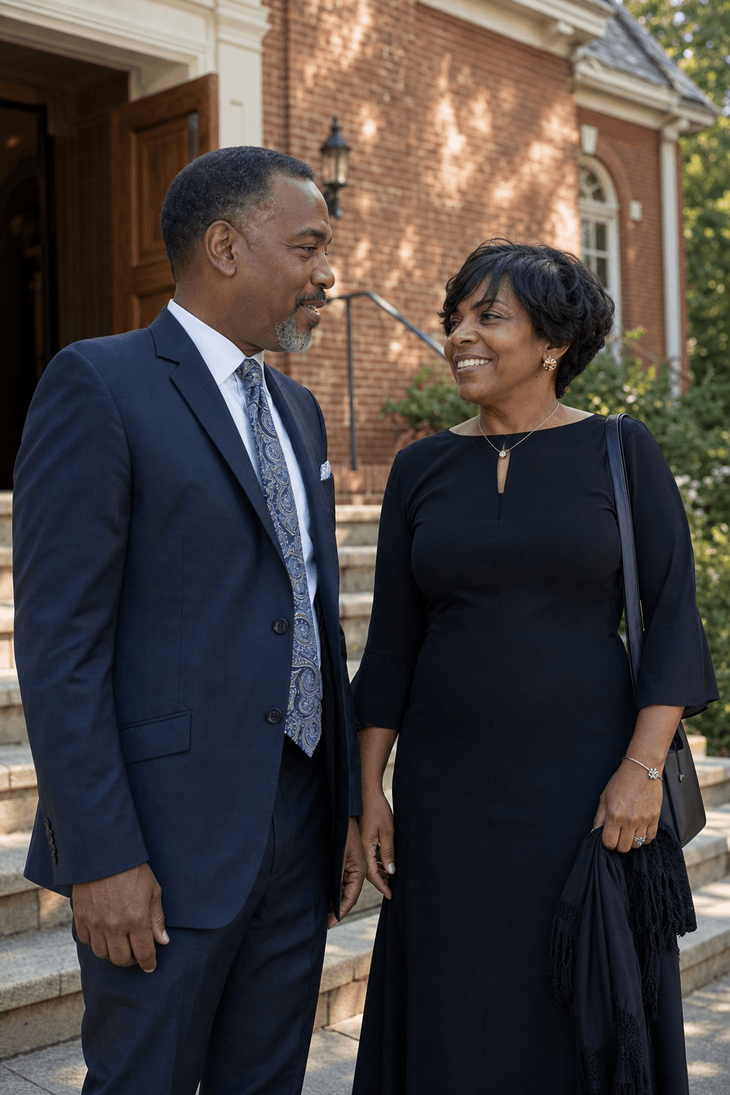 Portrait of a couple in the church community